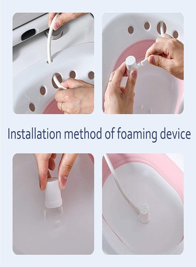 DARKNESS Sitz Bath Toilet Seat with Flusher | Folding Sitz Bath Tub for Pregnant Women | Postpartum Care, Hemorrhoids Recovery, Vaginal | Anal Inflammation Treatment -Portable Perineal Soaking Basin - Image 5