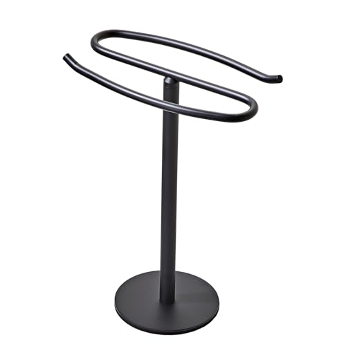 BTHRMHW Matte Black Hand Towel Holder Stand,13 Inch Free-Standing Towel Rack, SUS304 Stainless Steel Towel Bar Rack Stand, Tower Bar for Bathroom Kitchen Vanity Countertop… - Image 1