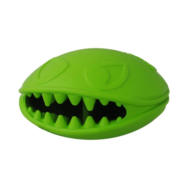 Jolly Pets Monster Mouth Oval Dog ToyTreat Holder 3 Inches Green - Image 2