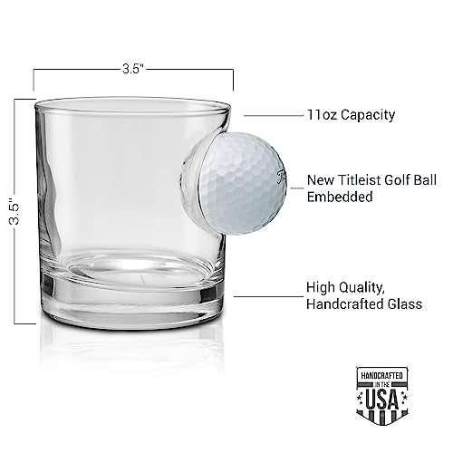 BenShot Golf Ball Rocks Glass - 11oz | Made in the USA - Image 3