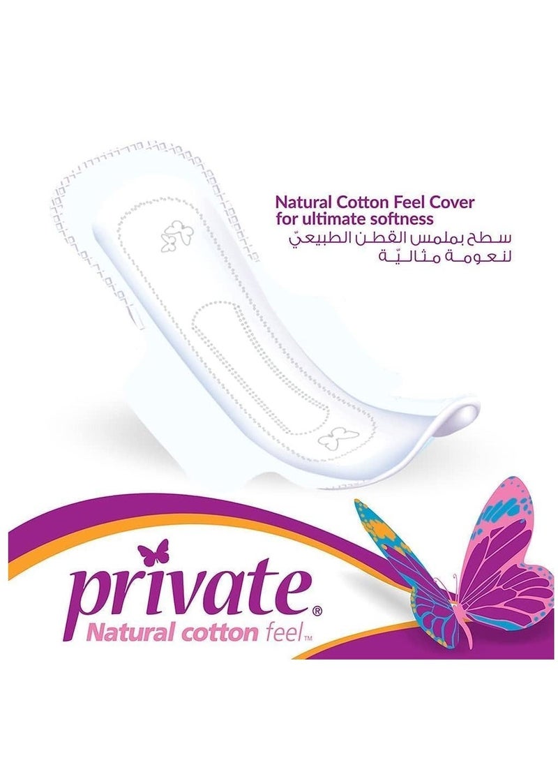 Private Natural Cotton Feel Super with wings Feminine Pads 16 Pcs - Image 3
