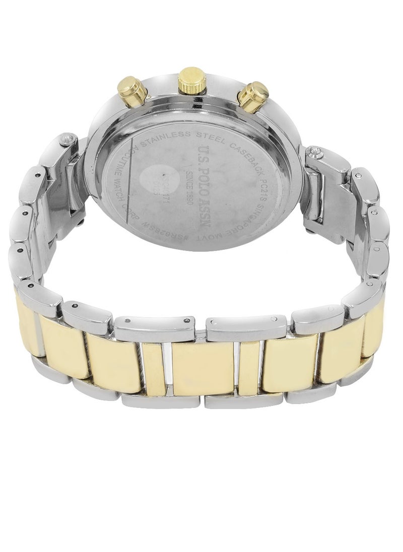 U.S. Polo Assn. U.S. Polo Assn. Women's Quartz Watch, Analog Display and Gold Plated Strap USC40171  - Image 3