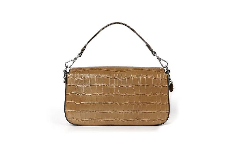Cuple Croc-embossed, baguette-style purse