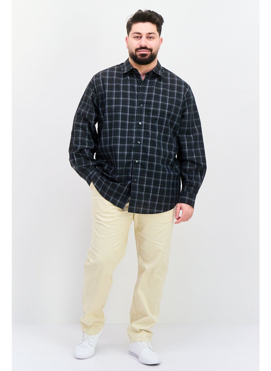 Van Heusen Men Regular Fit Checkered Long Sleeves Dress Shirt, Multicolor  - Image 4