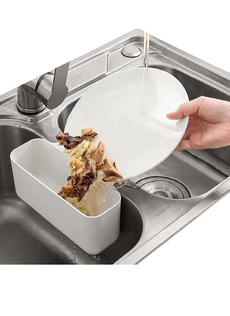 Y&D Sink Drain Strainer Basket, Multifunction Kitchen Food Waste Leftovers Catcher Garbage Corner Strainer, Multifunctional Shelf for (Gray)  - Image 1