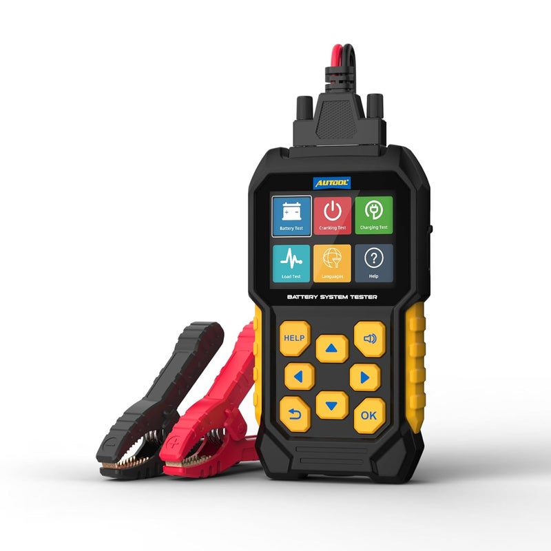 Autool Car Battery Tester 12V 24V Battery Load Tester 30-2000 CCA Automotive Battery Tester, Cranking Charging System Analyzer, Color Screen Data Review Reverse Polarity Protection - Image 1