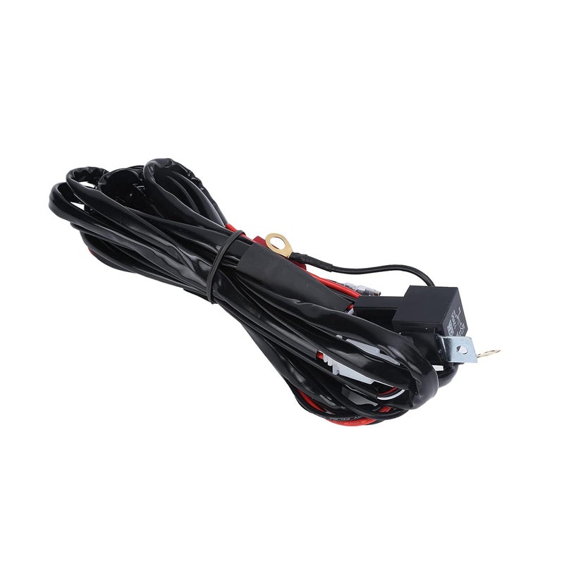 12V 9.8ft LED Spotlights Wiring Harness, 1 - to - 2 40A Relay Inline Blade Fuse IP67 Universal Switch Wire Harness for ATV UTV Car Motorcycle Boat - Image 3