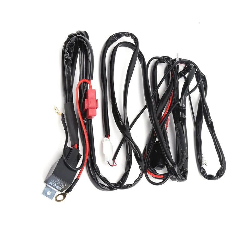 12V 9.8ft LED Spotlights Wiring Harness, 1 - to - 2 40A Relay Inline Blade Fuse IP67 Universal Switch Wire Harness for ATV UTV Car Motorcycle Boat - Image 5