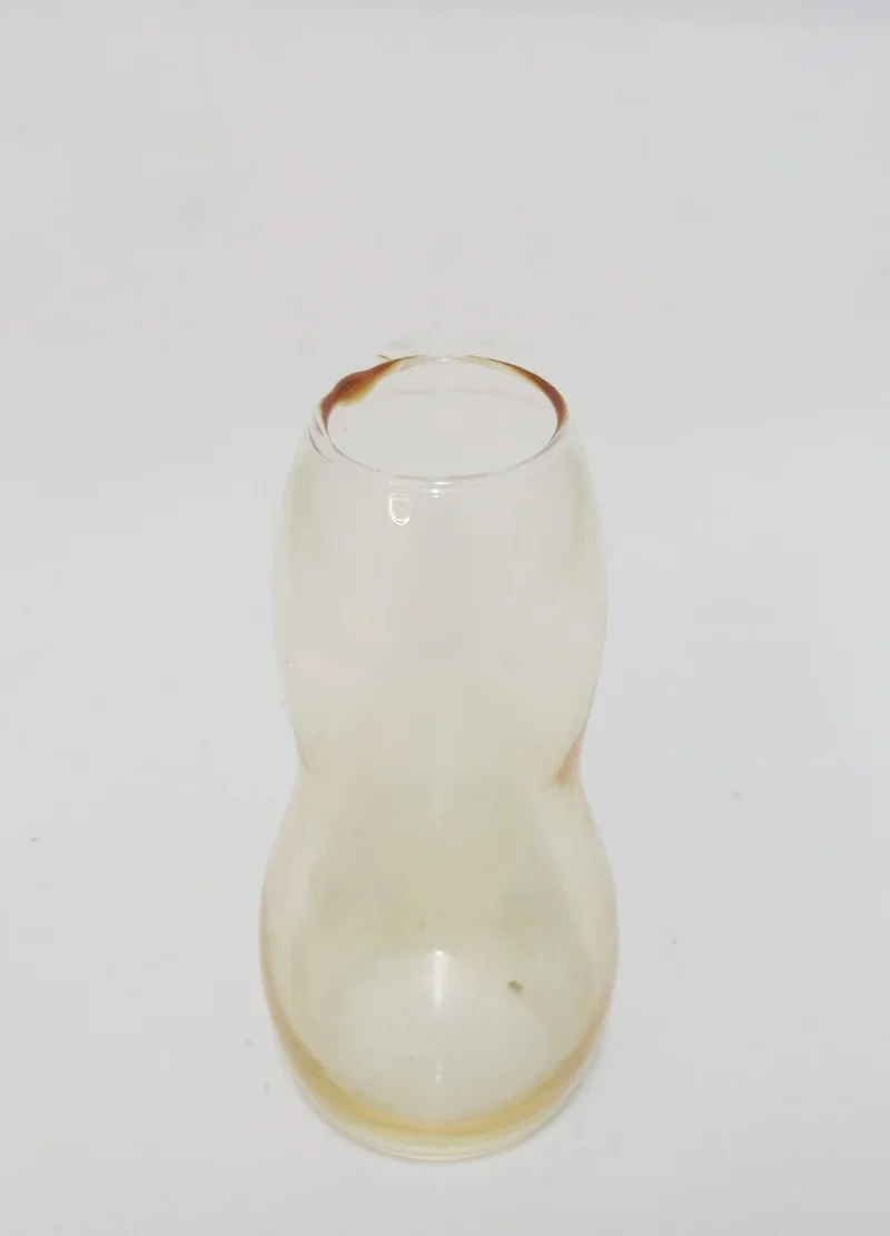 ميسي Handmade Blown Knotted Amber Glass Vase (17 Cm)