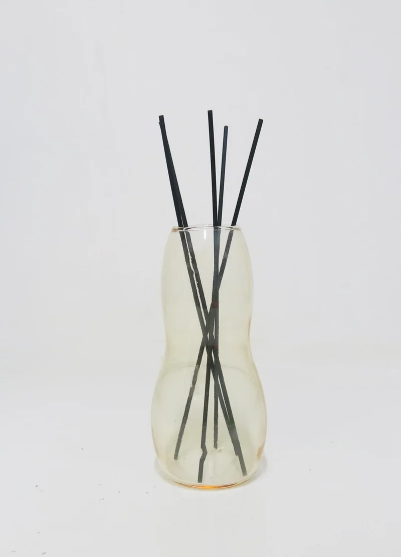 ميسي Handmade Blown Knotted Amber Glass Vase (17 Cm)
