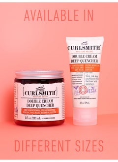 CURLSMITH Double Cream Deep Quencher Vegan Moisturising Deep Conditioner For Ultra Dry Wavy Curly Or Coily Hair (8Oz)  - Image 4