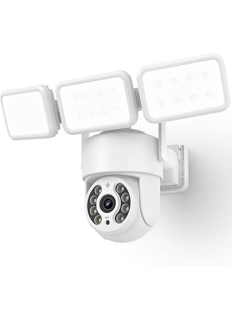 KASTWAVE Floodlight Camera Outdoor, 2800 Lumen LED, HD WiFi Security Camera, 360° Pan & Tilt, Motion Detection, Color Night Vision, 24/7 Surveillance, Wired for Home Protection  - Image 1