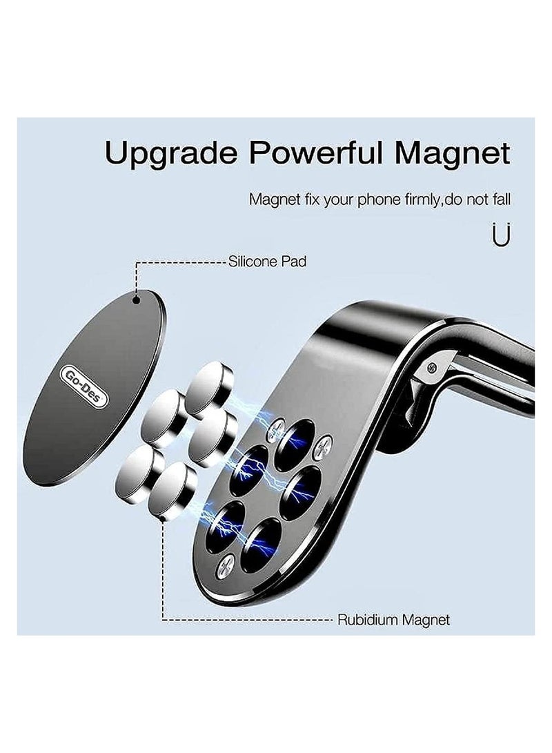 ELTRAZONE Magnetic Car Phone Holder Air Vent Mount Mobile Magnetic Clip Stand Cradle Compatible with iPhone 12 mini/12/12 Pro/12 Pro Max/11 Pro,S20 S10 S9 A70 Huawei P30 P20 Xiaomi & All Other Phones - Image 2