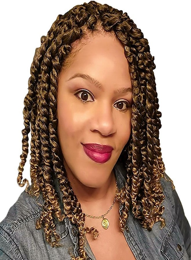 بوهوبابي شعر كروشيه BOHOBABE Passion Twist مجدول مسبقًا، قصير 12 بوصة، مع حلقات مسبقة، شعر كروشيه Passion Twist للتضفير، 8 عبوات (T27) - Image 1