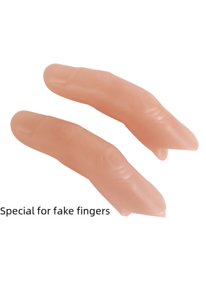 Thumb Cover Scarf Disappearing Finger Sleeve False Finger White Paper Coin Magic Close-up Magic Toy-Color:Index Finger, Middle Finger, Ring Finger (hard)  - Image 4