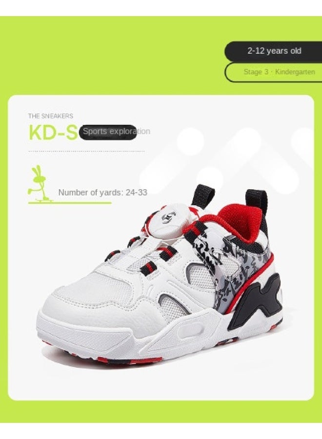 Children's Sports Shoes Breathable Knob Basketball Shoes Student Sneakers Comfortable Casual Shoes Lightweight Running Shoes Infant Shoes - Image 1