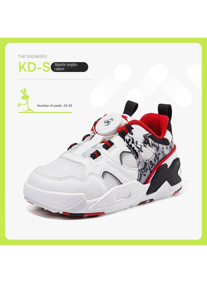 Children's Sports Shoes Breathable Knob Basketball Shoes Student Sneakers Comfortable Casual Shoes Lightweight Running Shoes Infant Shoes - Image 3