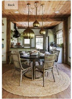 LINGWEI Jute Rug Carpet 100x100cm  - Image 5