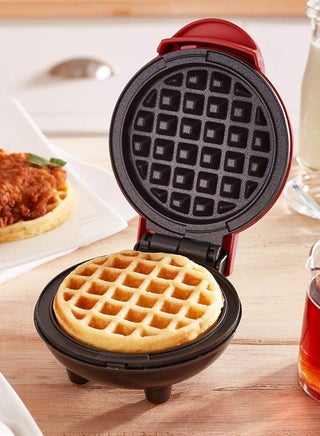 Mini Waffle Maker Machine ,Healthier Cooking, Easy to Clean,For Snacks, Sandwich, Eggs, Perfect for Kids and Families,350 W ,WQ-603,Red - view 5