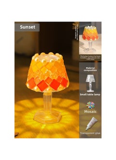 Generic Mosaic Table Lamp Handmade Material Lamp Nightlight Creative Mid-Autumn Festival-Light Color:Pink Unicorn (large Desk Lamp)  - Image 3