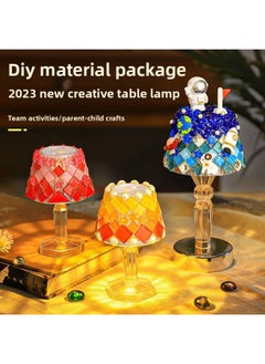 Generic Mosaic Table Lamp Handmade Material Lamp Nightlight Creative Mid-Autumn Festival-Light Color:Pink Unicorn (large Desk Lamp)  - Image 2