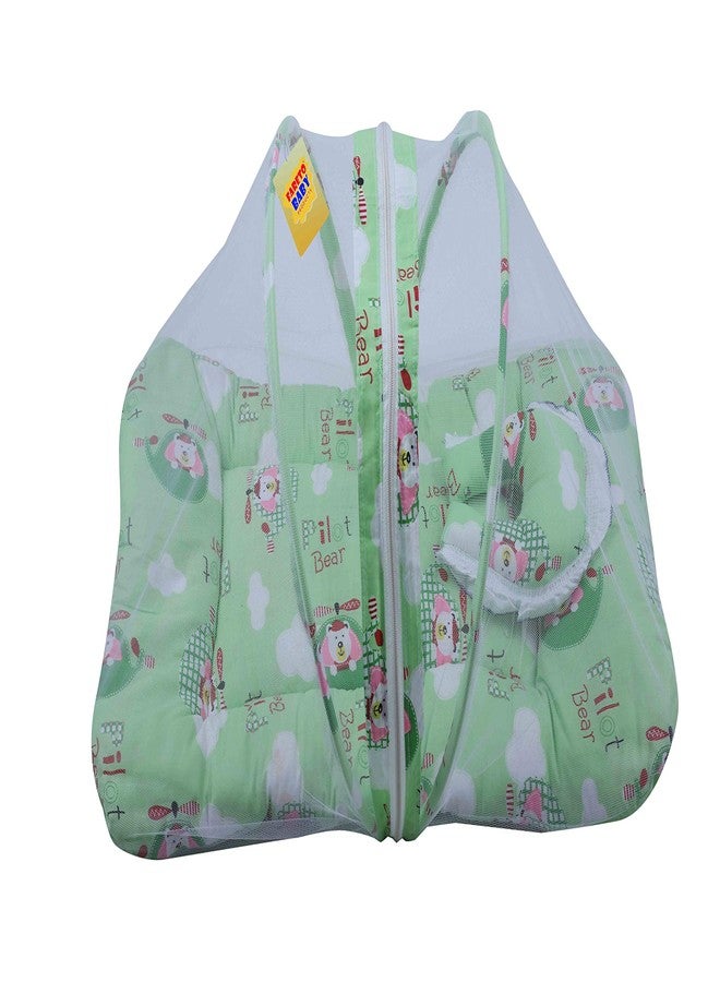 Fareto New Born Baby Combo of 1 Mosquito Net Bed and 4 Plastic Changing Diapers Waterproof Mat/Massage Mat/Protection Mat(0-6 Months)(Grass Green) - Image 4