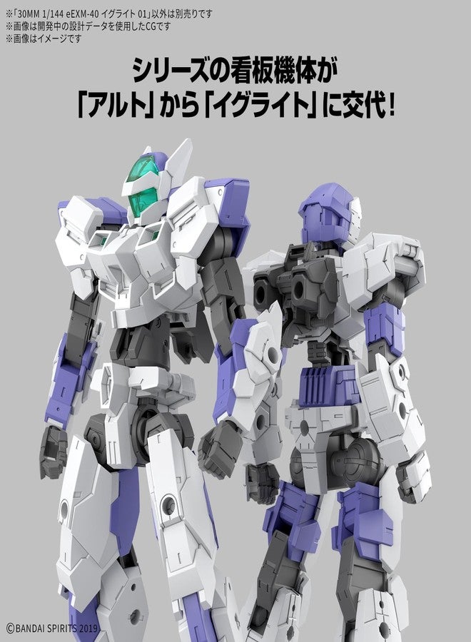 BANDAI SPIRITS eEXM-40 1/144 Scale Iglite 1.2 inches (30 mm) Color Coded Plastic Model - Image 3