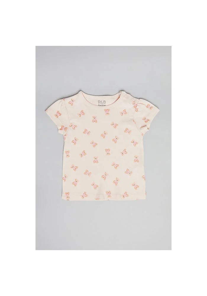R&b Printed Top & Shorts with Headband