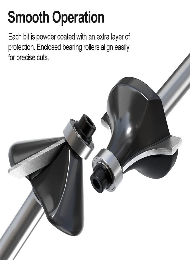 FIVEPEARS Tungsten Carbide Router Bits Set 1/4 Inch Shank - Image 3