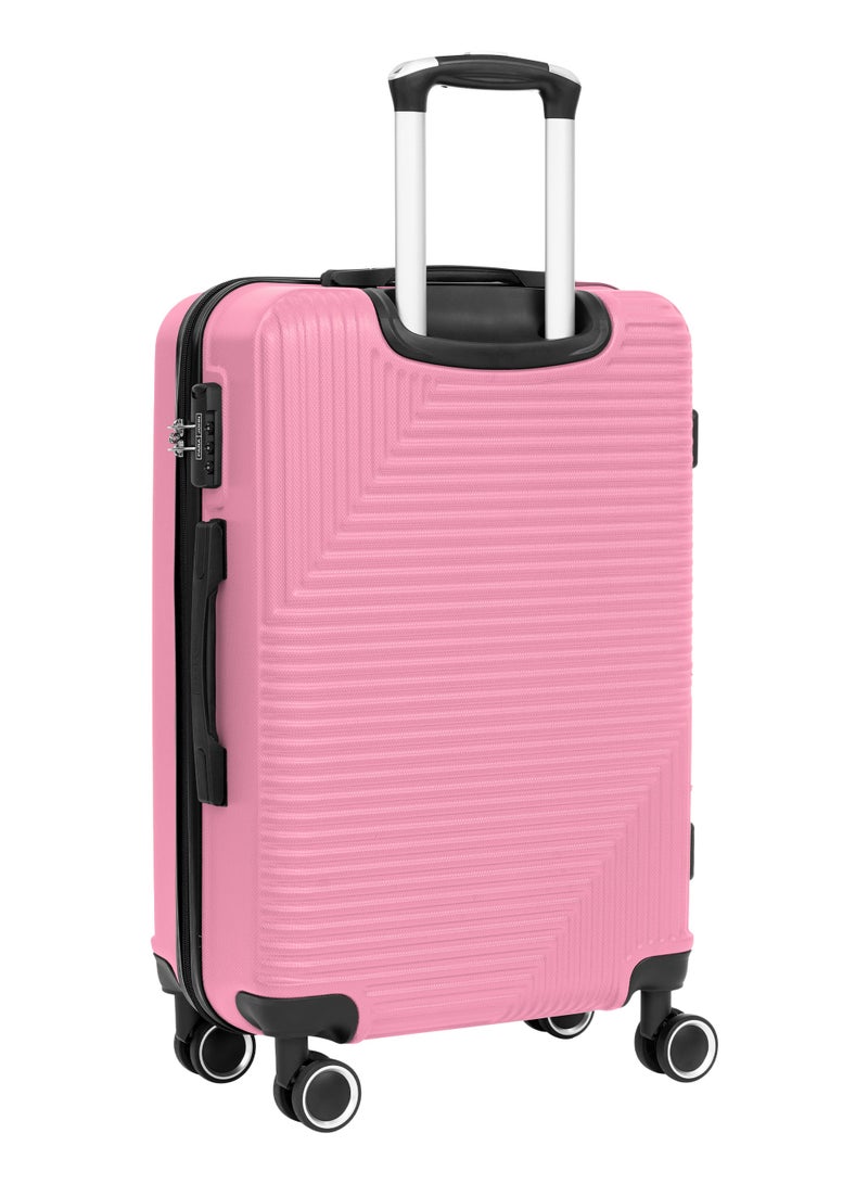 PARAJOHN Cabin Size Lightweight ABS Hardside Spinner Luggage Trolley -20 Inch | Carrying 10KG 4 Wheel Hardshell Suitcase Pink - Image 4