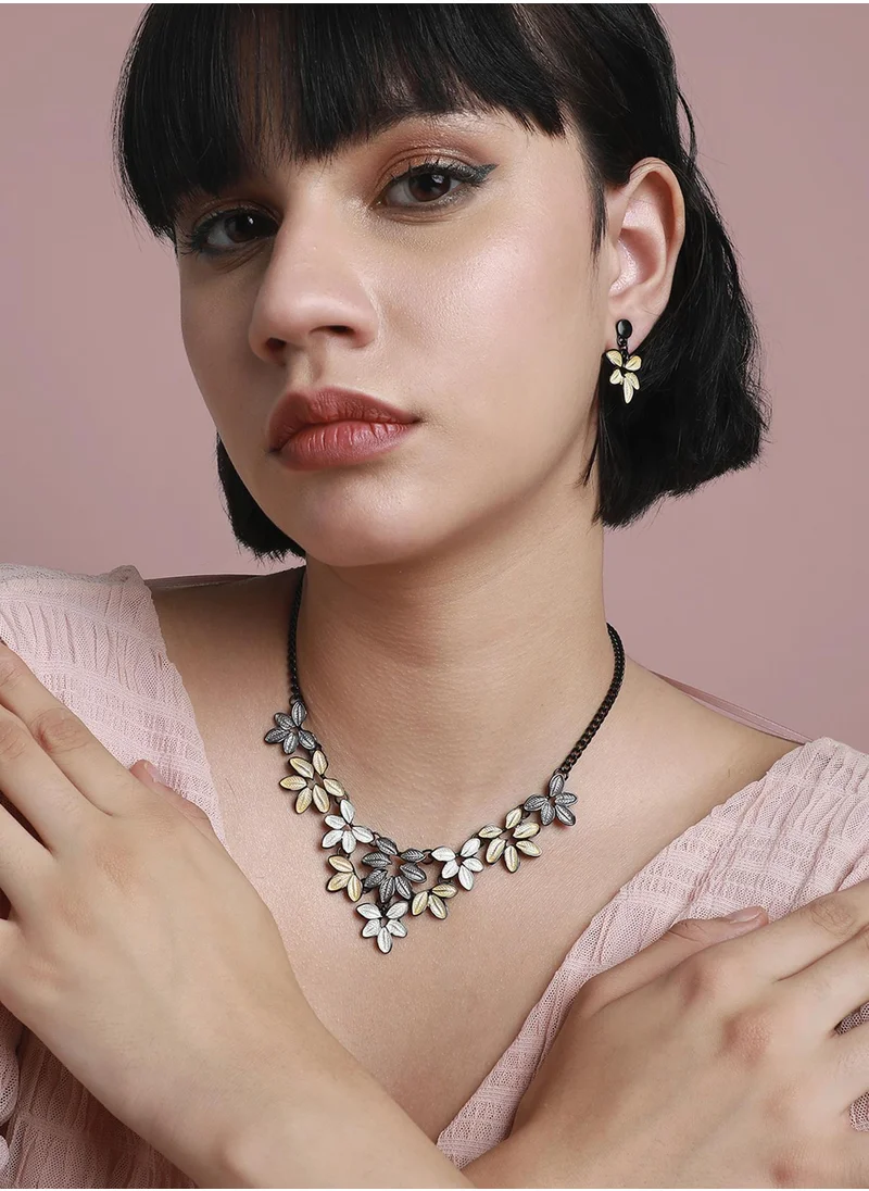 SOHI Foliage Jewellery Set