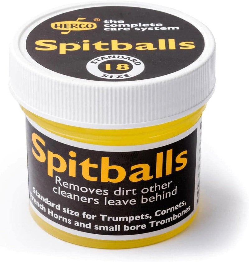 DUNLOP Herco HE185 Spitballs for Brass Instrument Maintenance - Standard Size (x18) - Image 1