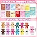 AuroTops Valentines Day Cards for Kids 24 Pack Mini Bears Plush Toy with Valentines Day Cards Mini Stuffed Animal for Valentine School Party Favors for Kids Boys Girls Kid Exchange Valentines Day Gifts - Image 4