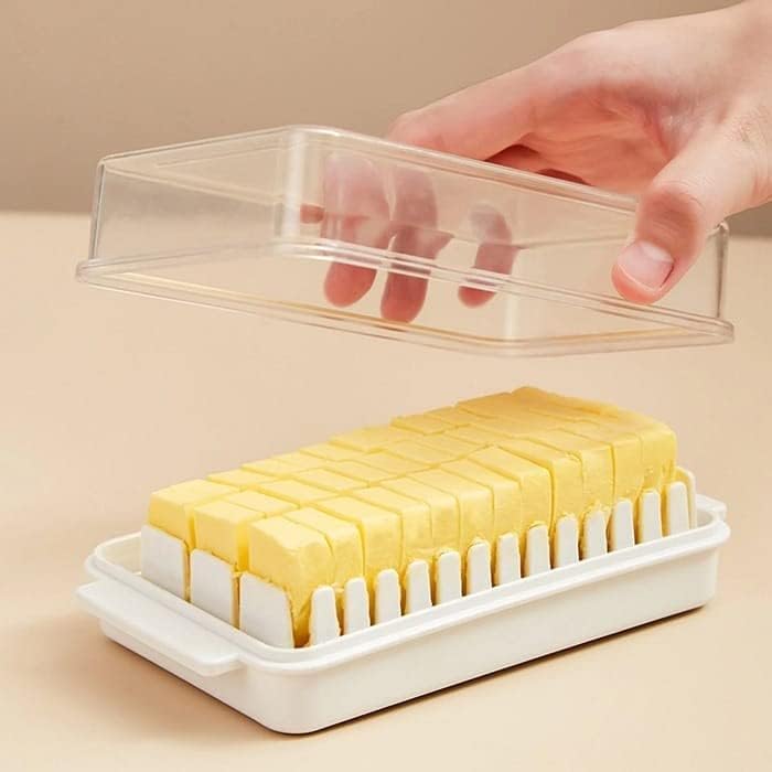 QShare Butter Box for Fridge - Butter Dish with lid Multipurpose Transparent Butter Storage Dish Container with Cover for Kitchen and Refrigerator - Image 3