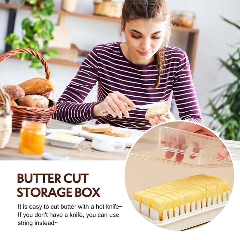 QShare Butter Box for Fridge - Butter Dish with lid Multipurpose Transparent Butter Storage Dish Container with Cover for Kitchen and Refrigerator - Image 5