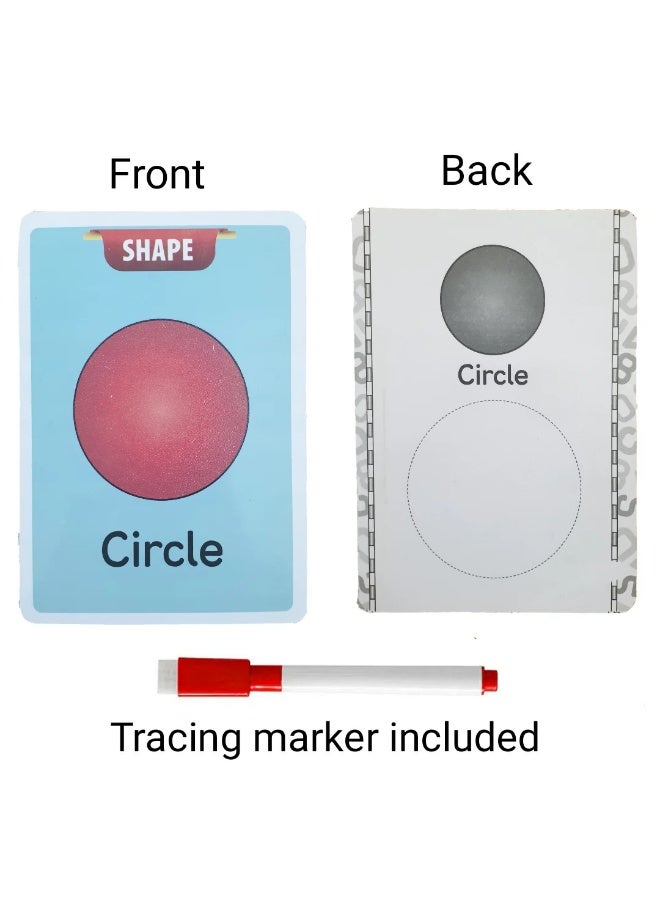 Clicko Jumbo Flash Cards: Math, Numbers & Shapes (Write & Wipe Set) - Image 2