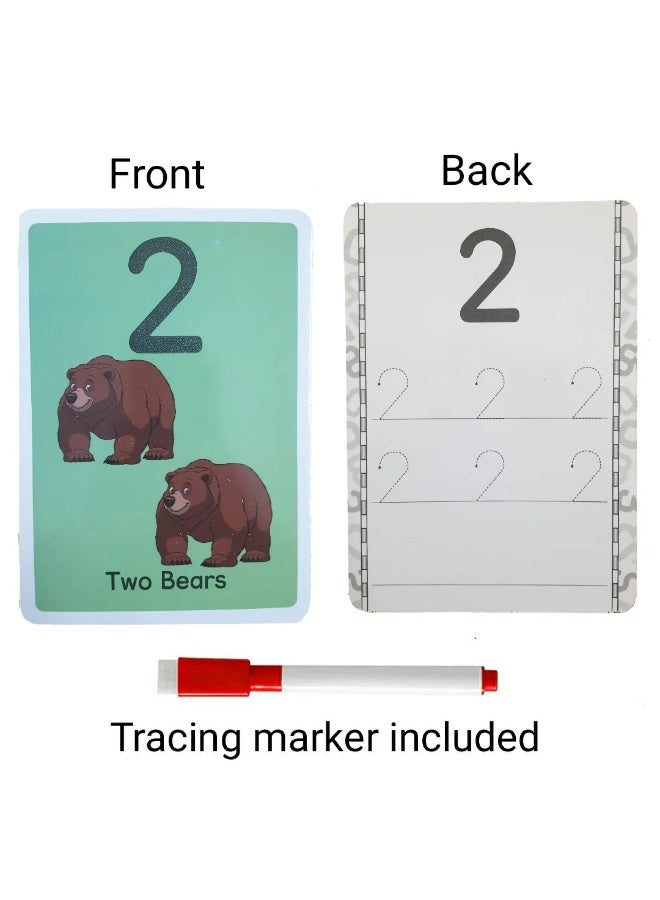 Clicko Jumbo Flash Cards: Math, Numbers & Shapes (Write & Wipe Set) - Image 3