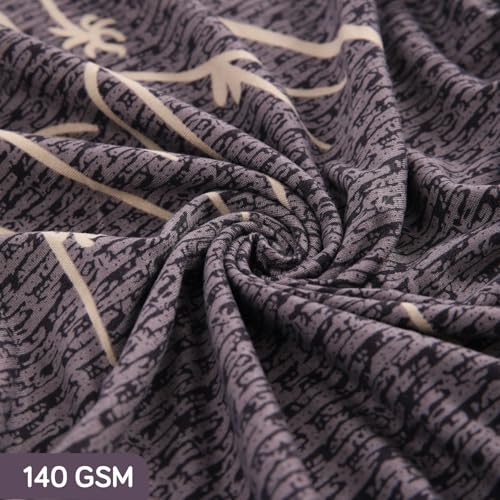 HOKIPO Polyester Blend 140 GSM Fully Covered Sofa Cover 3 Seater, Dark Coffee Twigs (NEW-AR-5129-D2) - Image 2