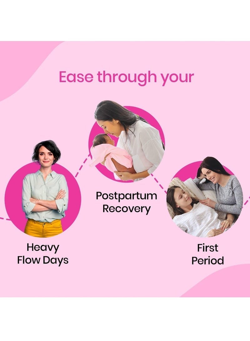i-activ اي أكتيف بانتي الدورة الشهرية للنساء | L- XL | حزمة 10 | سراويل الدورة الشهرية القابل للتصرف للنساء مانعة للتسرب | ضمادات الأمومة لفترات التدفق الغزير | حماية 360 درجة بين عشية وضحاها | الحجم - 31 بوصة إلى 48 بوصة - Image 5
