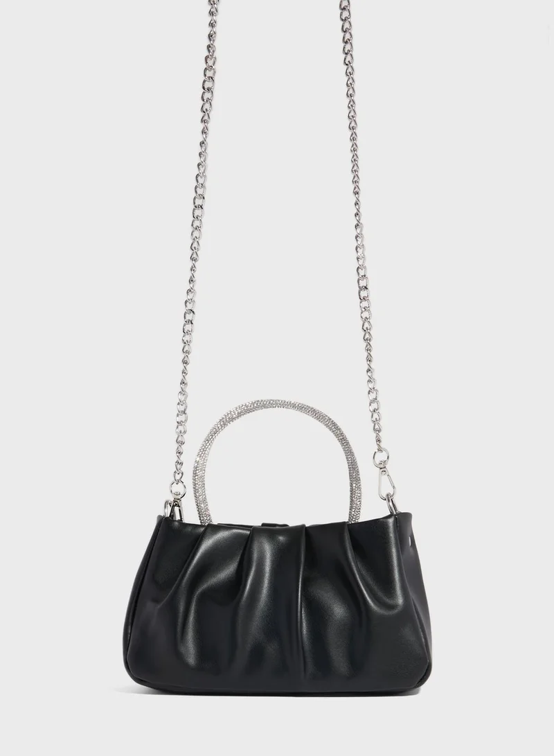 Ella Limited Edition Satin Ruched Evening Bag