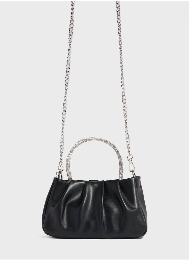 Ella Limited Edition - Satin Ruched Evening Bag - Image 1