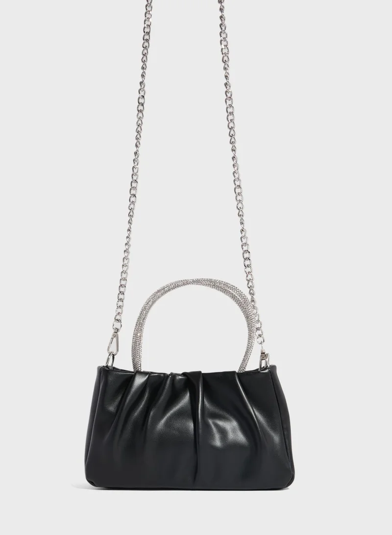 Ella Limited Edition Satin Ruched Evening Bag