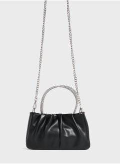 Satin Ruched Evening Bag