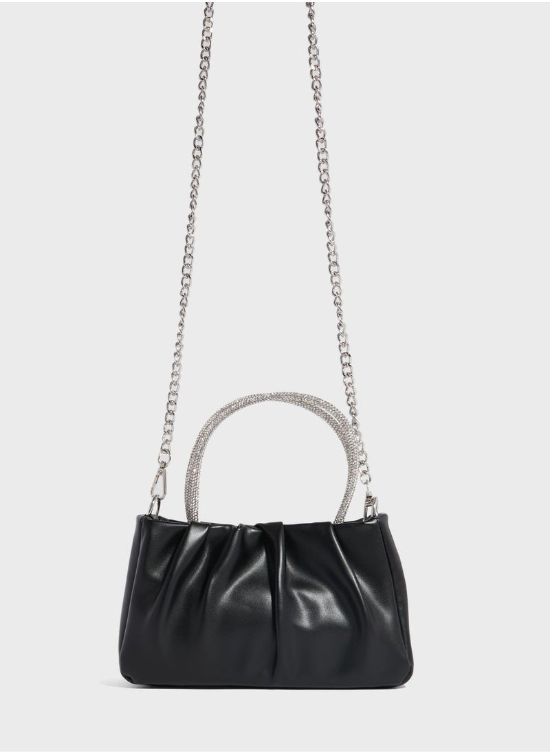 Ella Limited Edition - Satin Ruched Evening Bag - Image 1