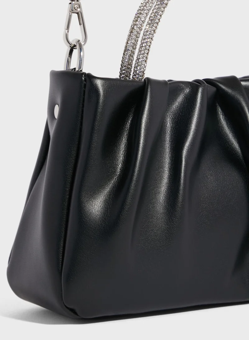 Ella Limited Edition Satin Ruched Evening Bag