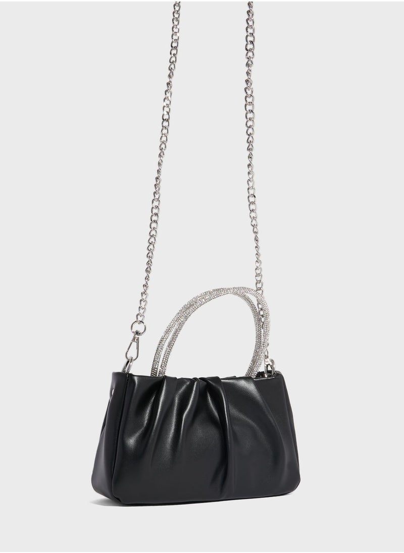 Ella Limited Edition - Satin Ruched Evening Bag - Image 1