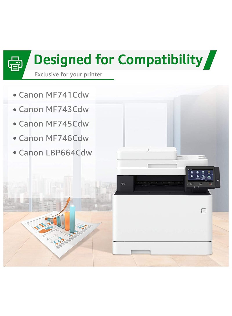 كانون حبر أصلي، خرطوشة 055 (3016C001) عبوة واحدة، لطابعات الليزر الملونة imageCLASS MF741Cdw، MF743Cdw، MF745Cdw، MF746Cdw، LBP664Cdw - Image 4