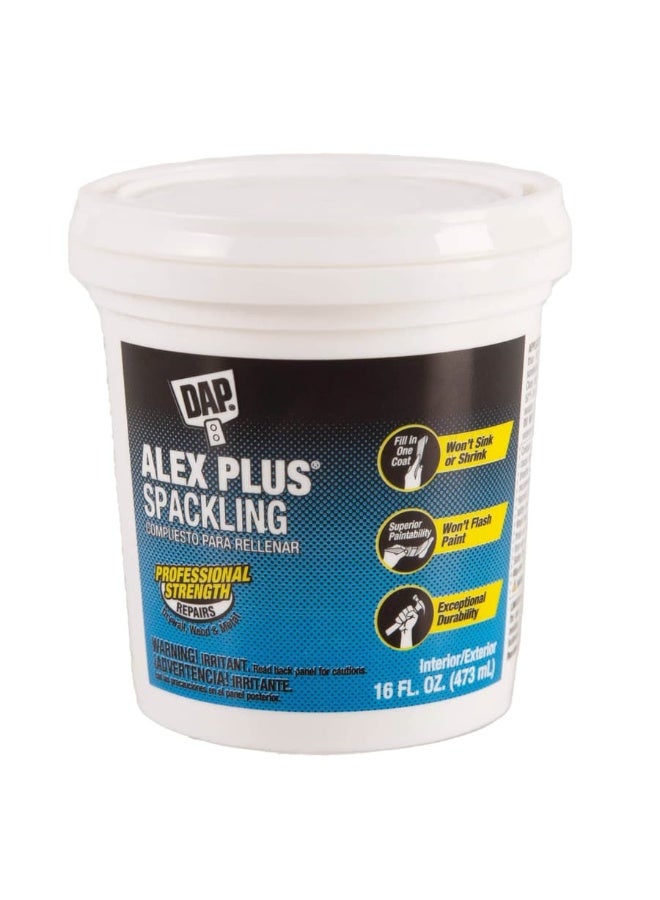 DAP INC 18745 Alex Plus PT Spackling, No Size, Plain 16 Fl Oz - Image 1