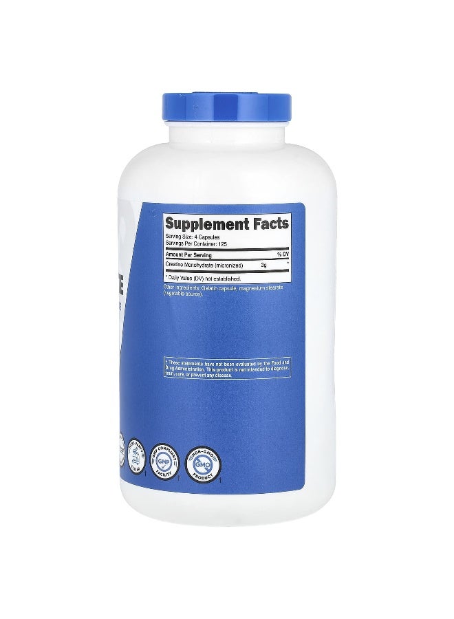 Nutricost, Performance, Creatine Monohydrate, 3 g, 500 Capsules (0.75 g Per Capsule) - Image 2