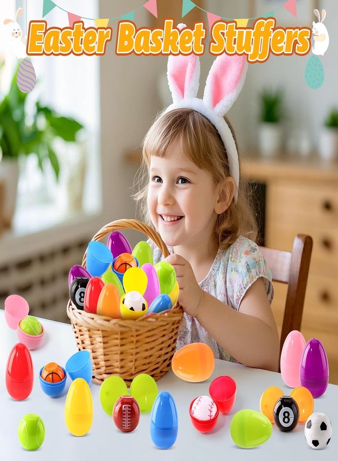 Shemira 24 Pack Easter Eggs Filled with Spinning Balls, Easter Basket Stuffers Fillers for Kids, Easter Eggs with Toys, Easter Egg Hunt, Easter Party Favors, Easter Classroom Prize Gifts for Kids - Image 4